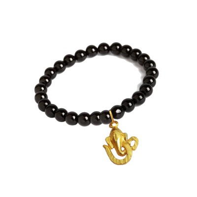 Om Ganesha Charm Beads Bracelet